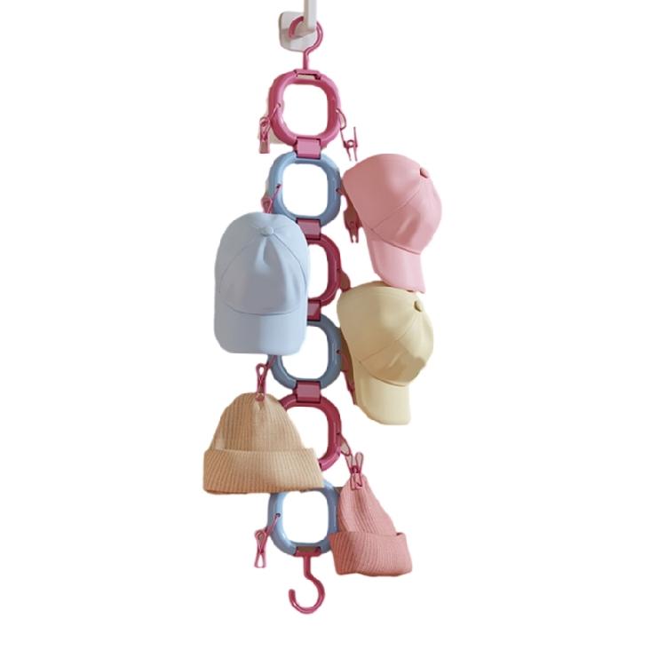 Plastic Closet Door Organizer Wall Mounted Hat Rack Space Efficient Baseball Caps Storage Solution for Bedroom Entryway