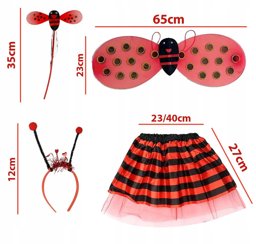 [PACZA] Ladybug Carnival Costume For Children H46