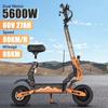 GT08 2024 Scooter Elétrica Dupla de 5600W 60V 27Ah, Velocidade Rápida de 65-75km/h, Display LCD, Pneus de 11 Polegadas, Alcance de 80km Escooter Dobrável