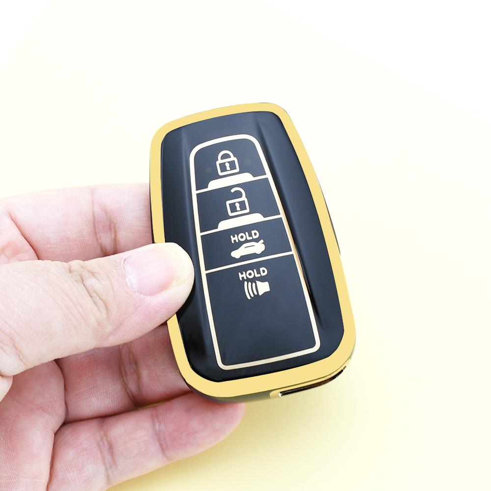 Tpu Auto Shell Fob Car Key Case Cover Keychain Accessories For Toyota Prius Camry Corolla Chr C-Hr Rav4 Land Cruiser Prado