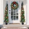 Alberi di Cedro Artificiali Topiari, Set da 2 1524mm Piante Finte di Arbusti di Pino, Aspetto Realistico di Albero Finto di Seta, Montaggio Facile per Decorazione Portico Anteriore Patio Esterno