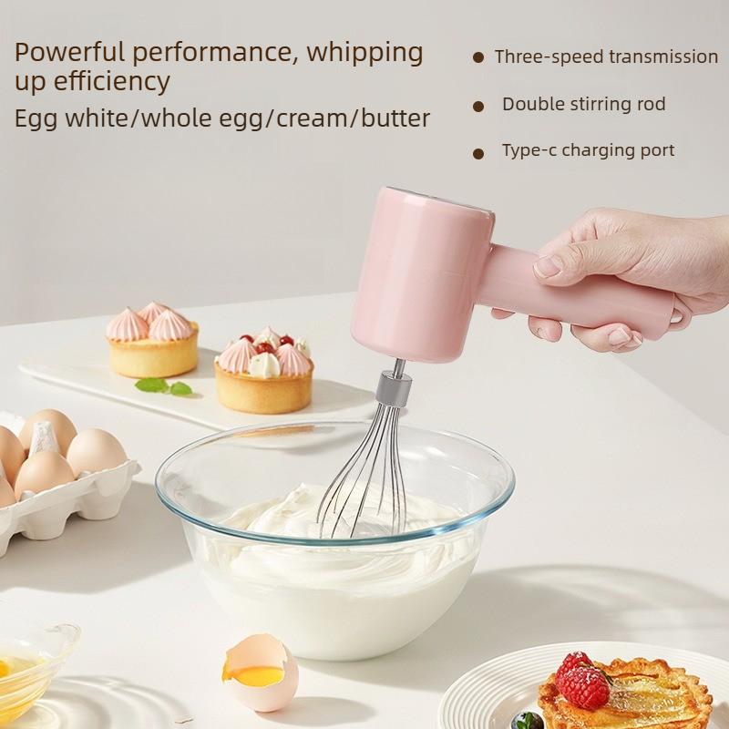 Handheld Electric Egg Beater, Home Baking, Cream Whipping Mixer, Multifunctional Mixer, Portable