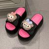 Fashion Cute Cartoon Cat Slippers for Women To Wear Spring New Small Height-increasing Cool Slippers