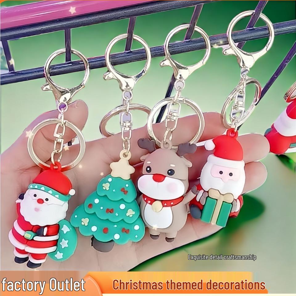 Cute Santa Claus Christmas Keychain Pendant - Backpack or Car Ornament & Children's Gift