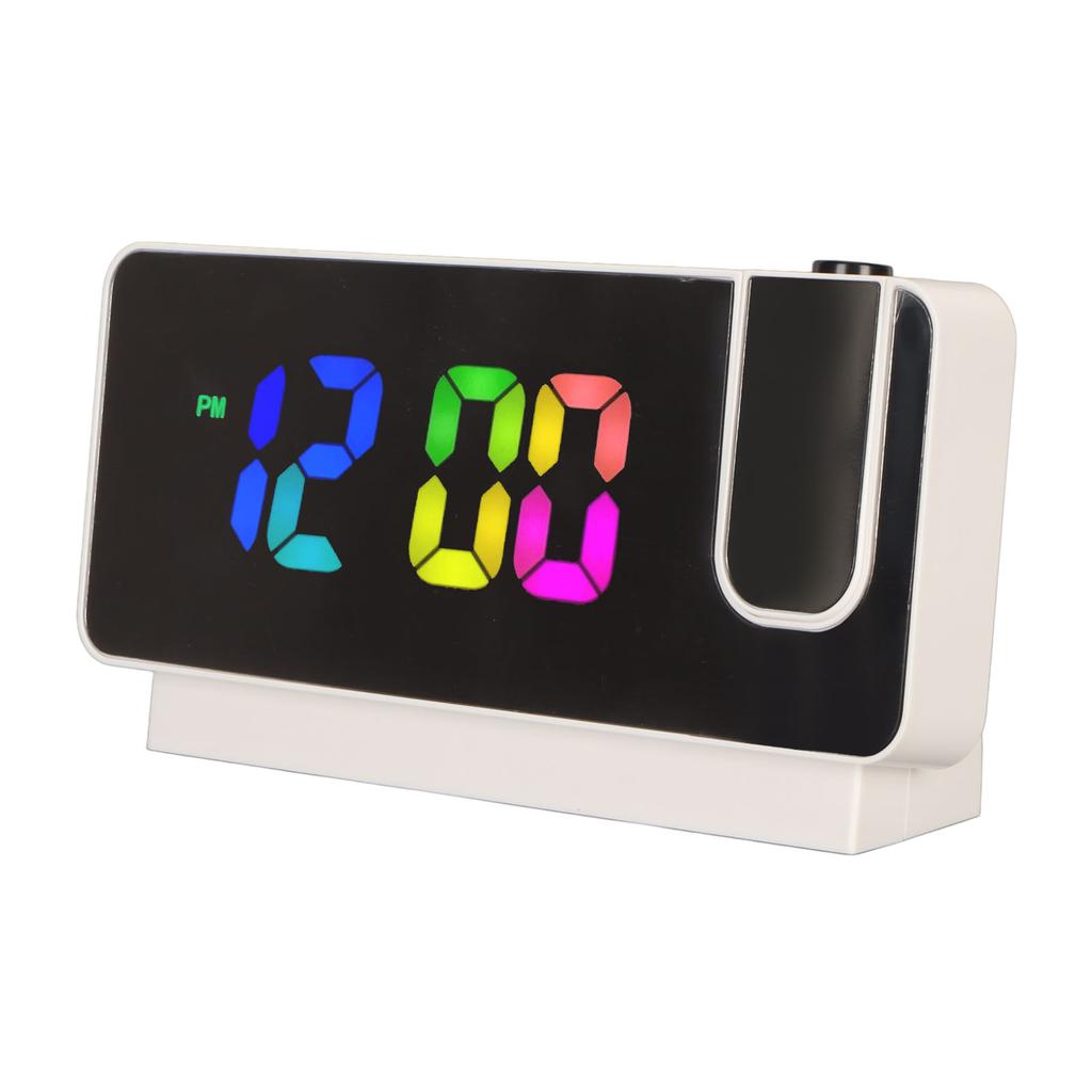 Digital Alarm Clock LED Display Mirror Electronic Clocks Voice Control Temperature Calendar Clocks for Bedroom Dormitory