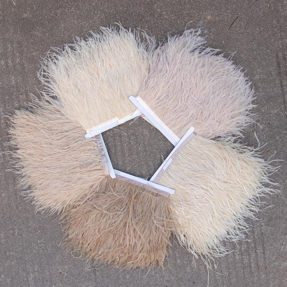 

8-10 Cm High Quality Ostrich Feather Trim Fringe Natural Plumes Ribbon For Crafts Clothing Sewing Accessories Wedding Decoration 1Meter коричневий