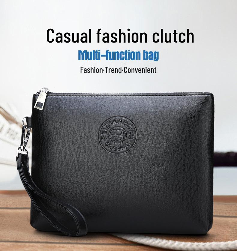 Men's 2023 Casual PU Leather Clutch Bag - Large Capacity Phone Wallet