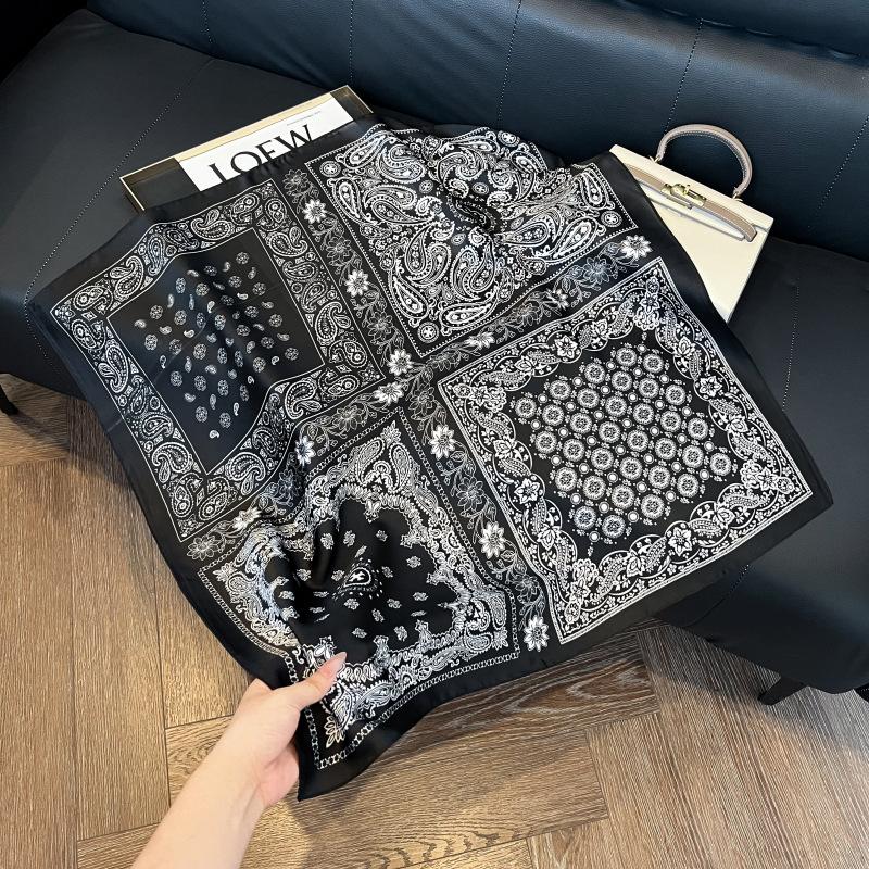 New versatile fashion silk small square scarf professional scarf silk scarf spring and summer matching scarf temperament simple silk scarf