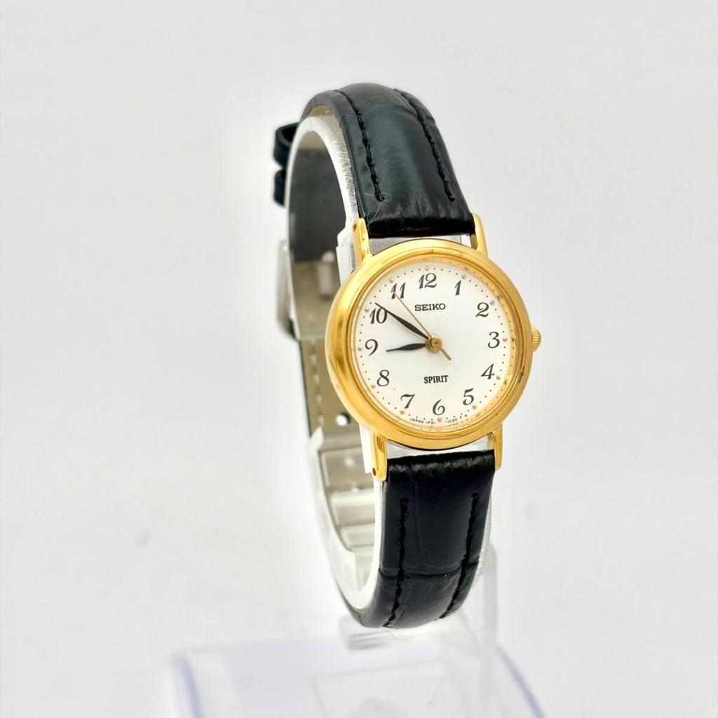 SEIKO Spirit Ladies Watch Gold 870991 New Strap [New Battery] 1F21-0H70