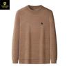 Men's Chenille Embroidered Thick Plush Half-Turtleneck Fleece Sweater