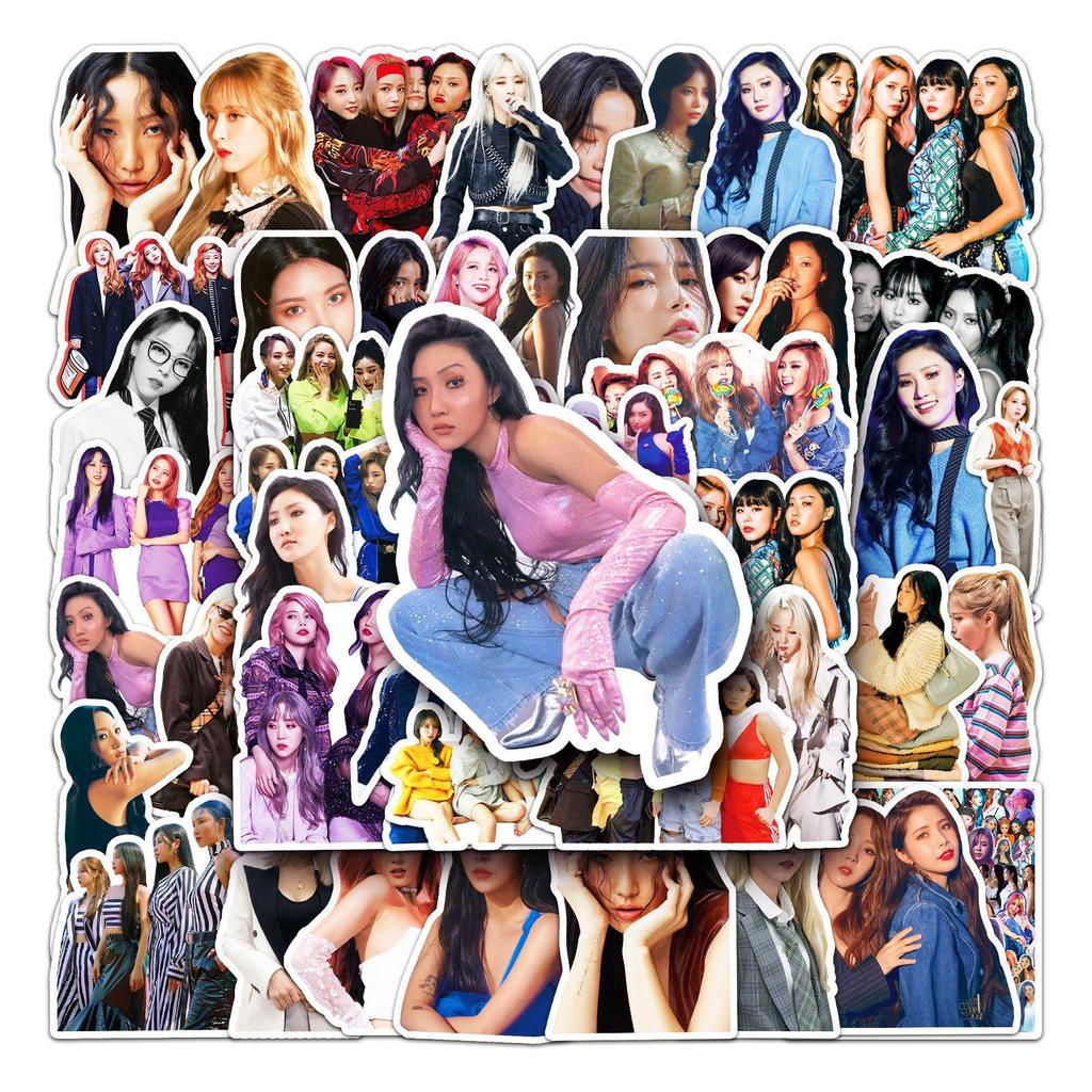 Mamamoo Graffiti Korean Star Stickers - 50 Pcs for DIY Decoration on Skateboards, Phones, Suitcases.