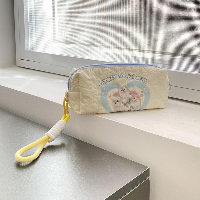 Cute Pencil Case Lovely Cartoon Animal Rabbit Bear Pencil Bag High Capacity Makeup Bursh/stationery Storage Bag Student Supplies