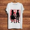 AOT Titan Anime Mikasa AckerUnisex and Eren Jaeger Funny Unisexga TshirtWhite Casual Short TshirtUnisex Streetwear Tee Breathable
