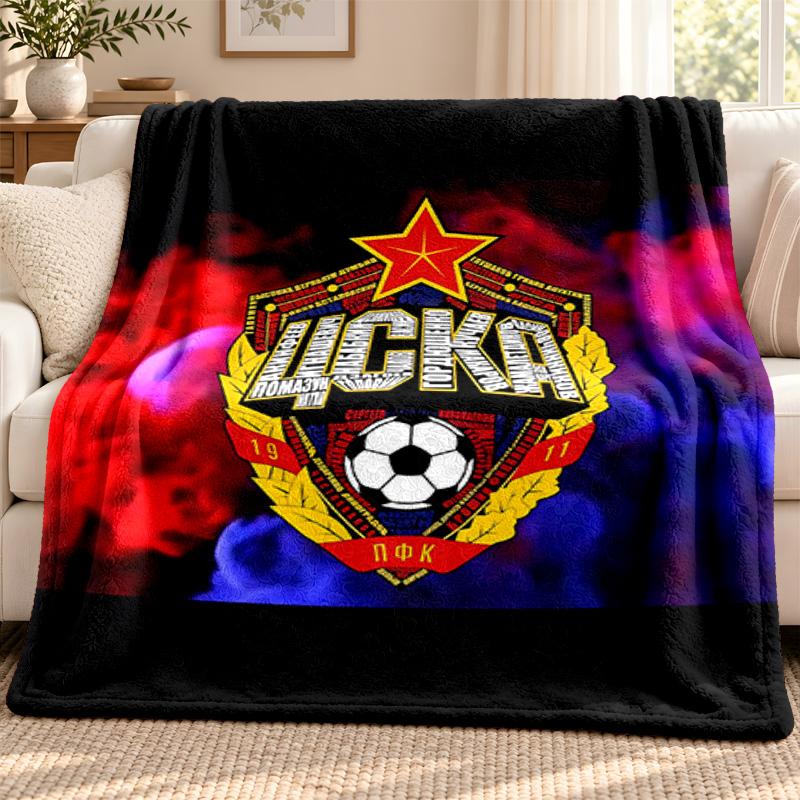 CSKA Moscow blanket Flannel Blanket Soft Cozy Plush Throw for Sofa Bed Lightweight Home Decoration Outdoor camping