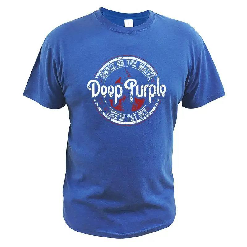 Deep Purple Tshirt Album Machine Head Smoke Song On The Water Tshirt English Rock Band 100% Cotton Basic Camiseta Men's T Shirt