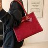 Large-Capacity Bags Women's  New Trendy Bow Tie Handbags All-Match Shoulder Bag Commuter Tote Bags