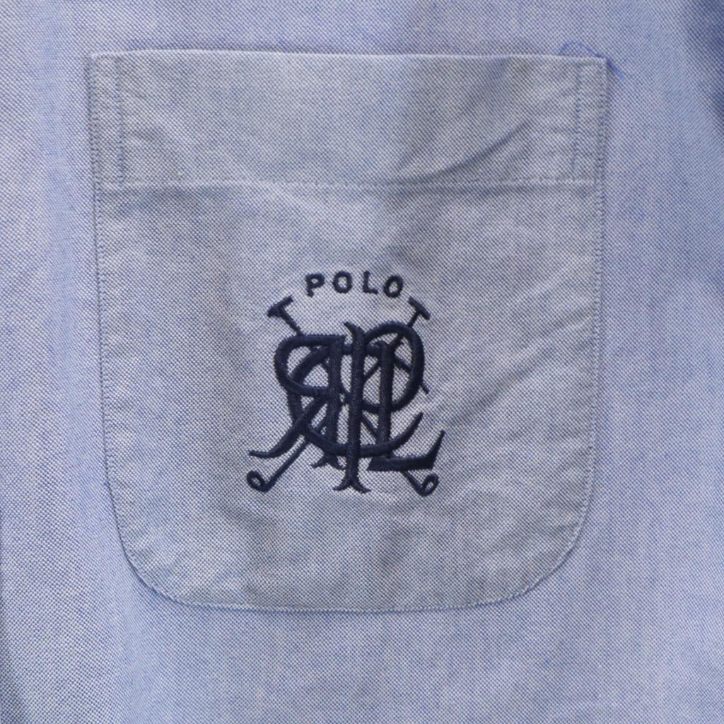 RALPH LAUREN Long sleeve Button down shirt Navy system Women Used