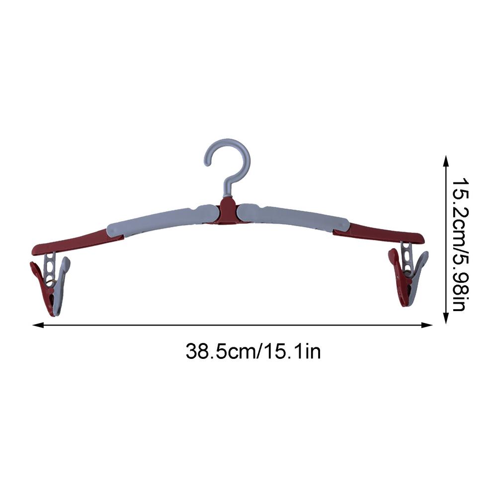 Foldable Hangers For Clothes Anti-Slip Folding Clothes Hangers Portable Clothes Drying Rack Household Clothes Hangers With Clips
