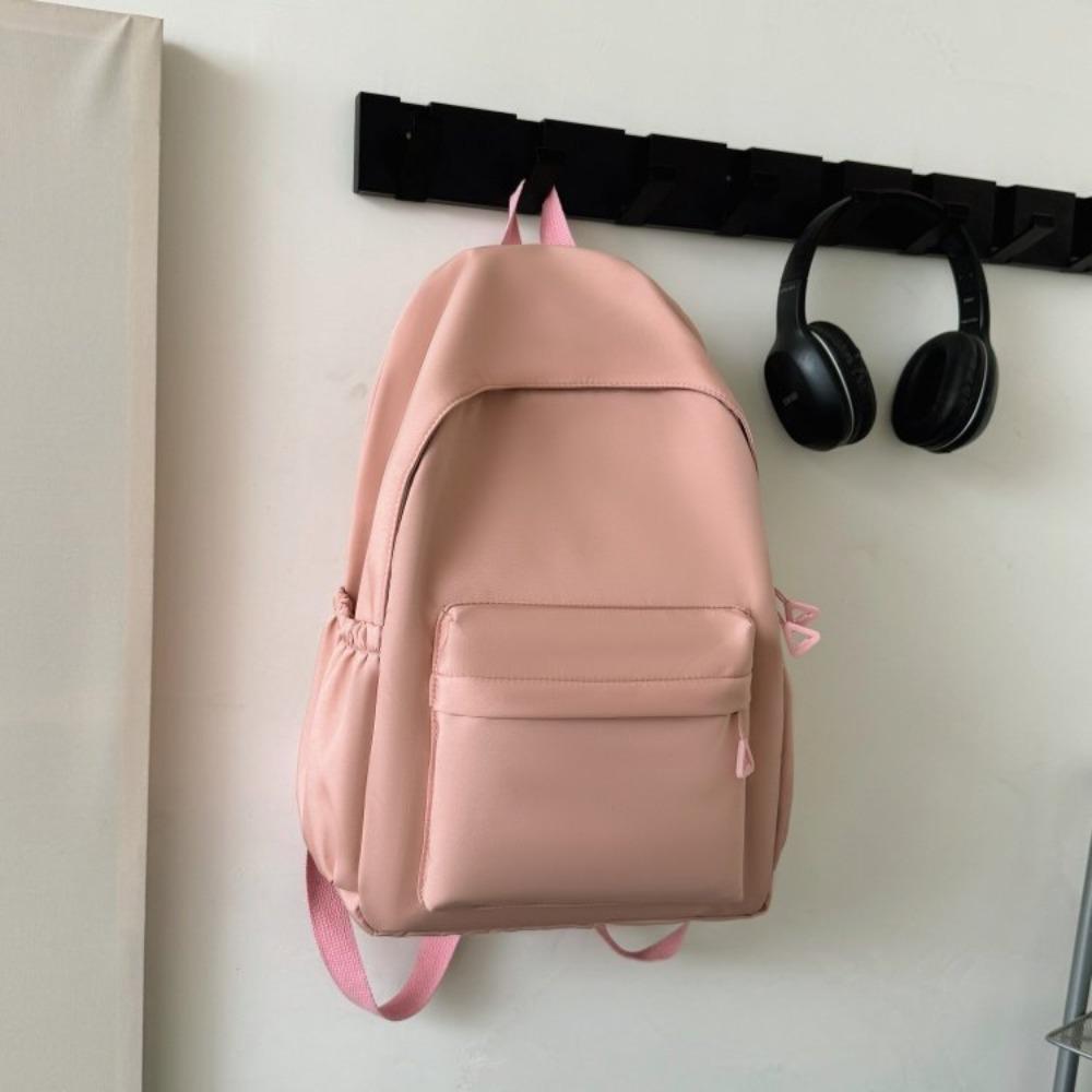 New backpack large-capacity solid color primary and secondary school student bag Korean version of versatile college style school bag