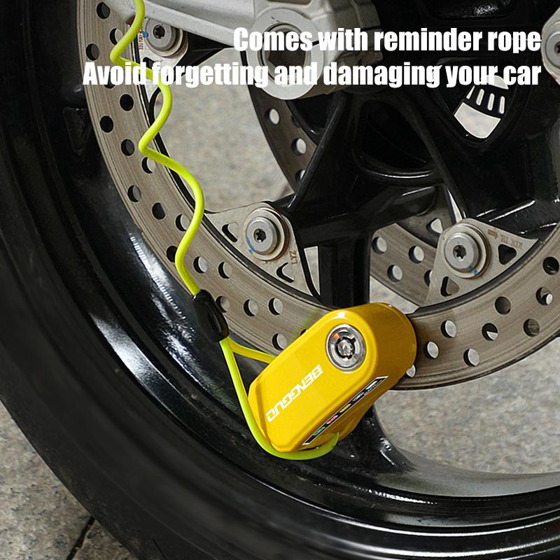 Bloqueo de Disco de Freno con Alarma Impermeable para Moto Bicicleta Scooter Dispositivo Antirrobo de Alta Seguridad