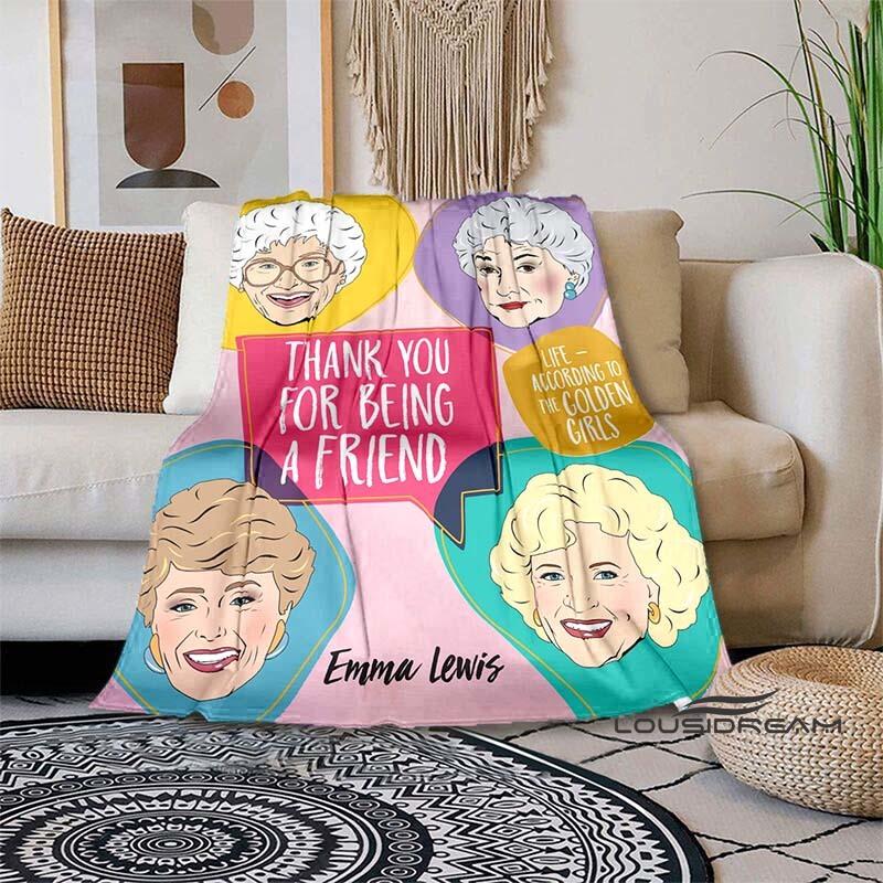 Classic Tv Throw Blanket Golden Girls Friend Ship Flannel Lightweight Plush Fuzzy Cozy Soft Blankets and Throws Custom Blankets2
