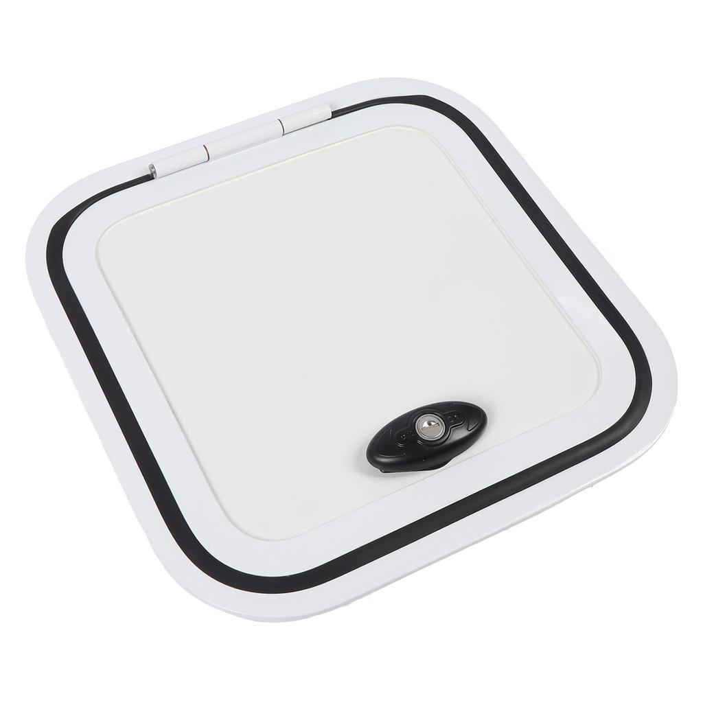 RV Compartment Hatch Cover Long Life Travel Trailer Access Door 14 X 14 Inch Horizontal or Vertical Installation for Campervan