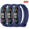 1-3Pcs Official Watchband For Mi Band 7 6 4 5 3 Bracelet Xiaomi Mi Band Strap Silicone Sport Replacement Smartwatch Accessories