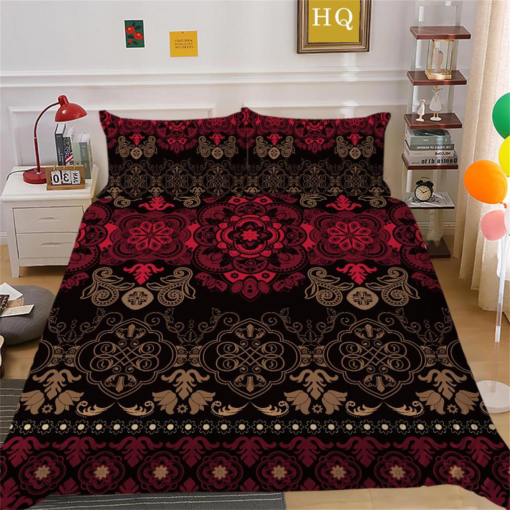 3D Digital Printed Bohemian Bedding Set, Bedroom Duvet and Pillowcase Bedding Set, AU/EU/US Full Size Home Decoration