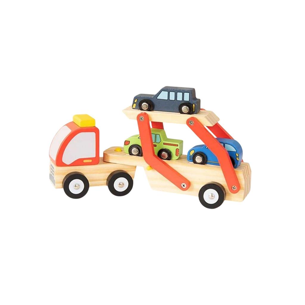 Tooky Toys Childrens/Kids My First Wooden Toy Car Transporter