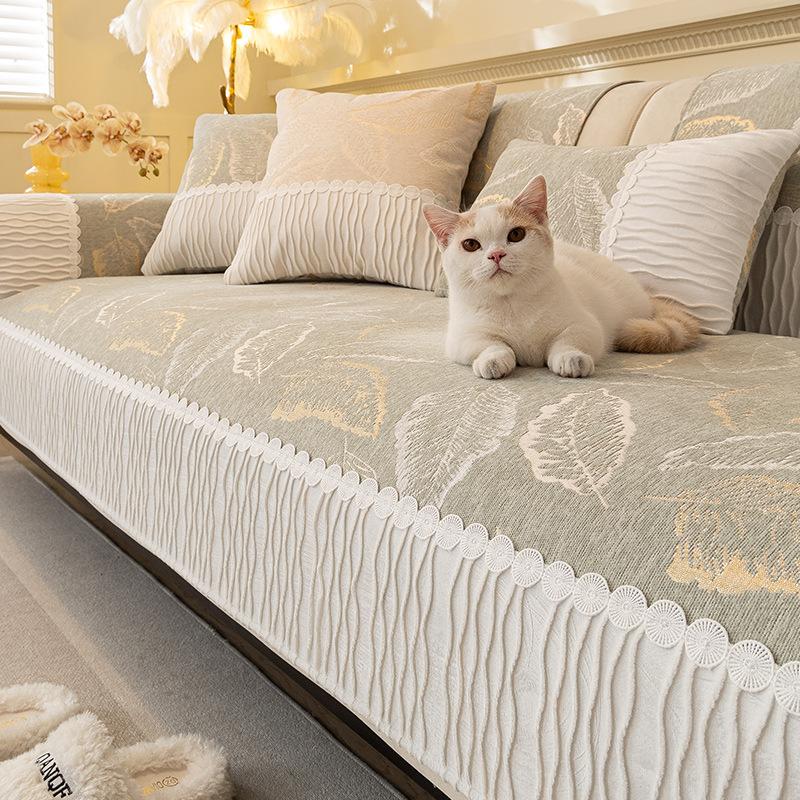 Bohemian Chenille Sofa Cushions, Thickened And Non-Slip, Simple Modern Sofa Seat Pads, Armrest Pads, Backrest Cushions, Sofa Covers, Sofa Wraps