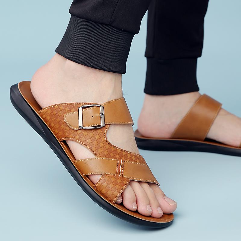 Fashion Summer Men's Slippers Minimalist and Comfortable Flat Bottomed Style Plus Size Outdoor Street Beach Walking Lightweight Shoes