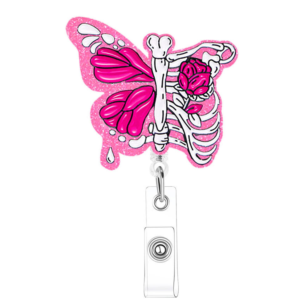 Hospital Retractable Badge Reel With Belt Clip Cute Nurse Doctor Name Tag Card Holder Accessories Office Supply Clip Staff Card