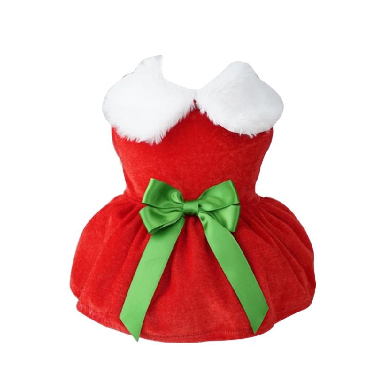 Santa Claus Suit Red Dresses Fashion Dog Cats Warm Photo Costume Pet Supplies