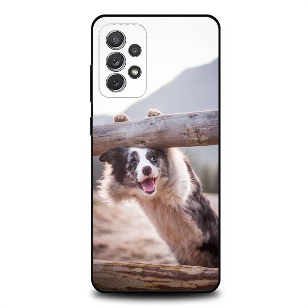 Border Collie Dog Phone Case For Samsung S25,S24,S21,S22,S23,S30,Ultra,S20,Plus,Fe,Lite,Note,10,9,5G Black Cover