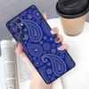 Black Bandana Paisley phone case Cover For Samsung Galaxy S24 S25 Ultra S21 S22 Ultra S10E Note 10 Plus Note 20 FE S23