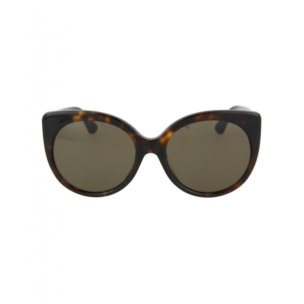 

Солнцезащитные очки Gucci Cat Eye в оправе из ацетата havana havana коричневые