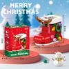 DIY 6in1 Christmas Elk Deer Photo Frame Santa Claus Architecture Store Street View Xmas Tree Snow House Building Block Kit Toy