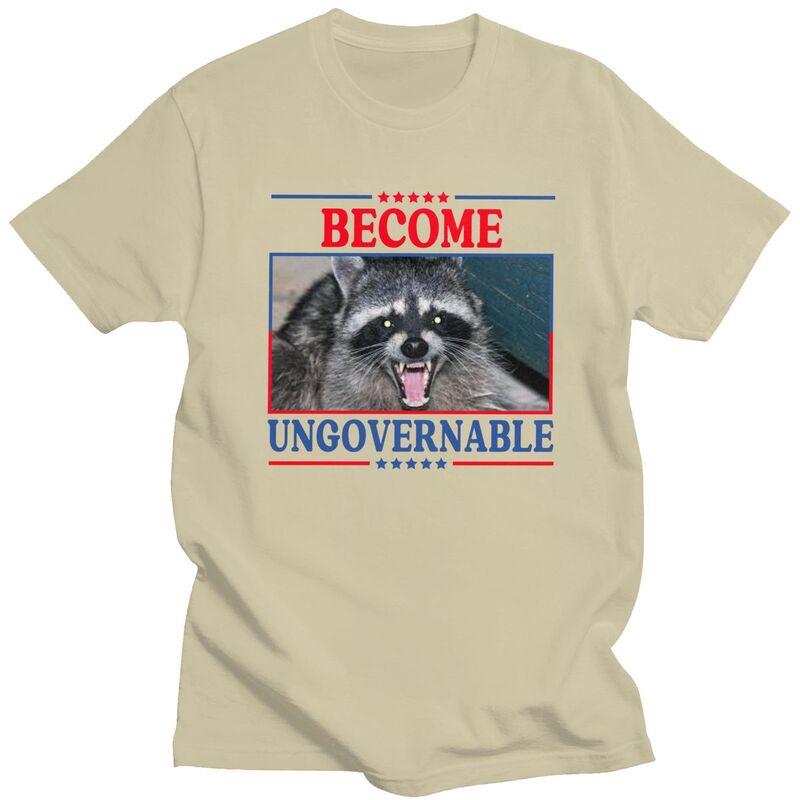 Unisex What Is Even Happening Retro Raccoon T Shirts Pure Cotton Tshirt Fashion Casual Design Graphic Tee Tops