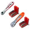 1/4 Inch Hex Shank Screwdriver with Tamper Proof Bits Mini Ratchet Offset Screwdriver for Tight Spaces Daily Household Repairs