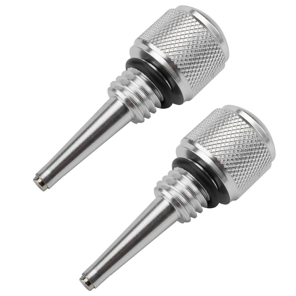 2 Pcs Magnetic Oil Dipstick 18x2.5mm Thread Size for Inverter Generators Aluminum Rust Resistant Red Dipsticks
