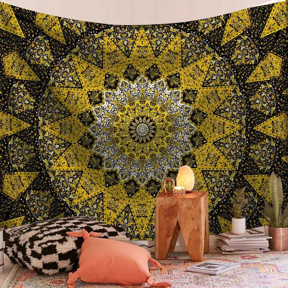VIKAMA Vintage Ethnic Style Tapestry Elegant Printing Bohemian Style Bedroom And Living Room Decorative Tapestry