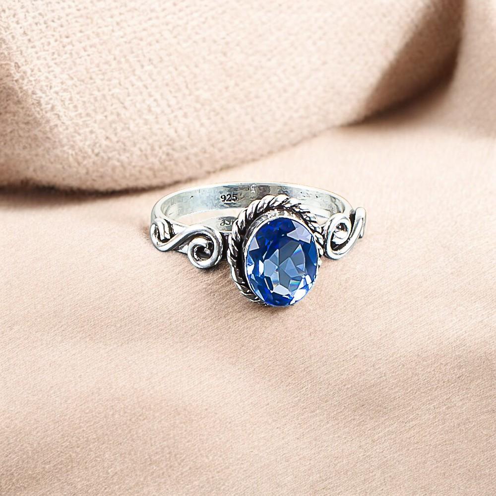 Natural Tanzanite Gemstone 925 Sterling Silver Jewelry Handmade Ring For Gift RR-14-9