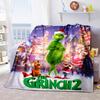 Christmas Gift Comedy Movie How the Grinch Stole Christmas blanket home warming, four season bed decoration sofa cover flannel throwing blanket K12
