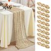 Weicher Polyester Tischläufer Rustikaler Käsetuchläufer, Hochzeit Durchsichtig Boho Esstisch für Brautparty Baby Chic Zuhause