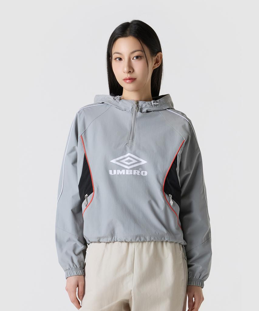 Umbro Hbl Engineered Crew Hooded Anorak Light Grey (Uq323Cwt97) (B Type)