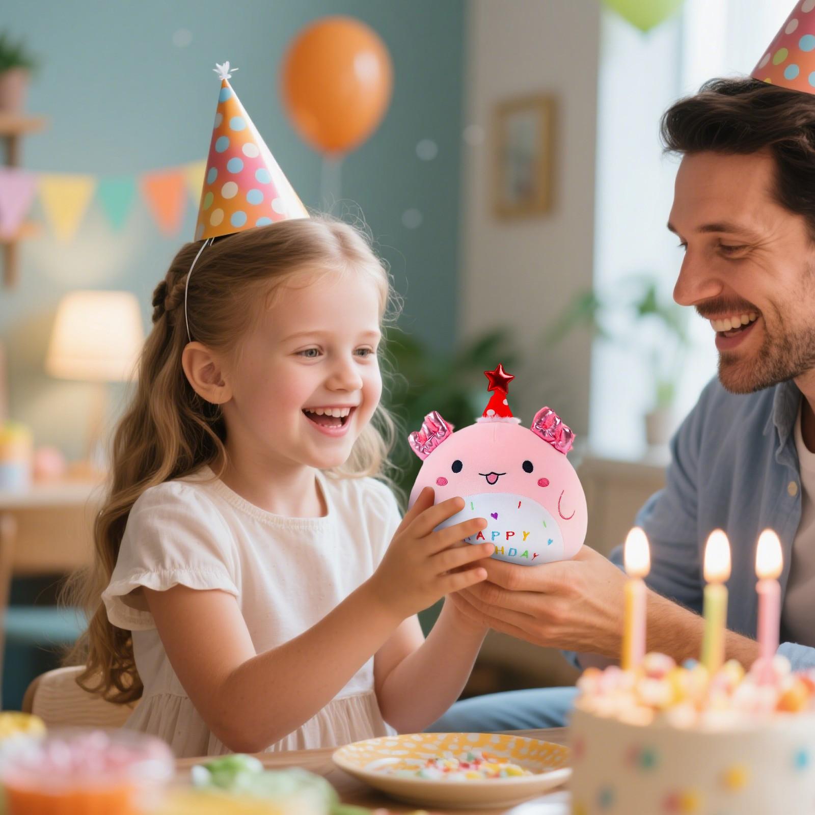 

HAPPY BIRTHDAY Plush Toy Cute Happy Birthday Stuffed Animal Soft Plush Toy Cartoon Doll Birthday Gift One Size розовый