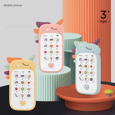 Baby Phone Toy Music Sound Telephone Sleeping Toys With Teether Simulation Phone Kids Infant Early Educational Toy Kids Gifts