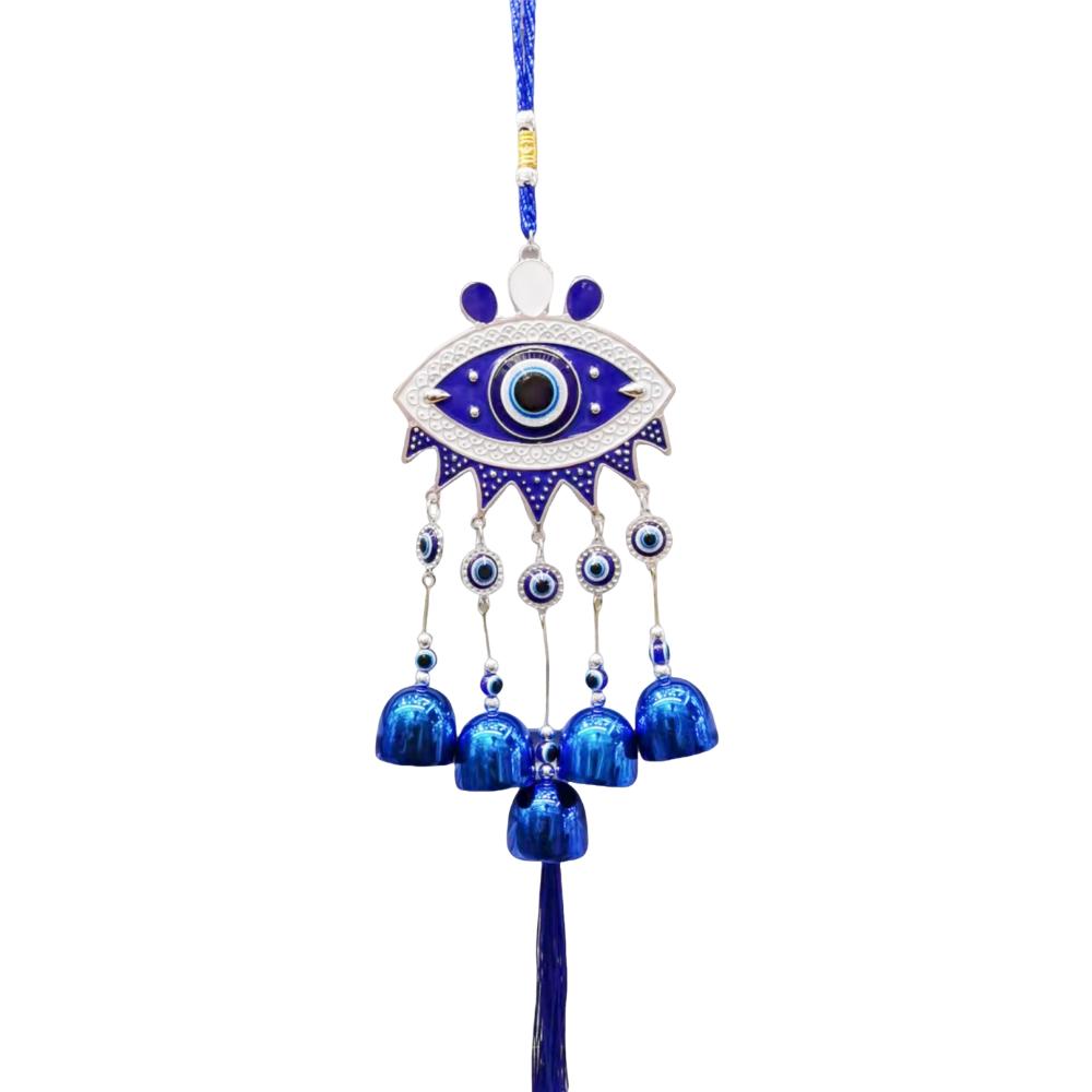 Bells Blue Eyes Wind Chime Handmade Metal Wind Music Bell Car Pendant  Garden Decoration