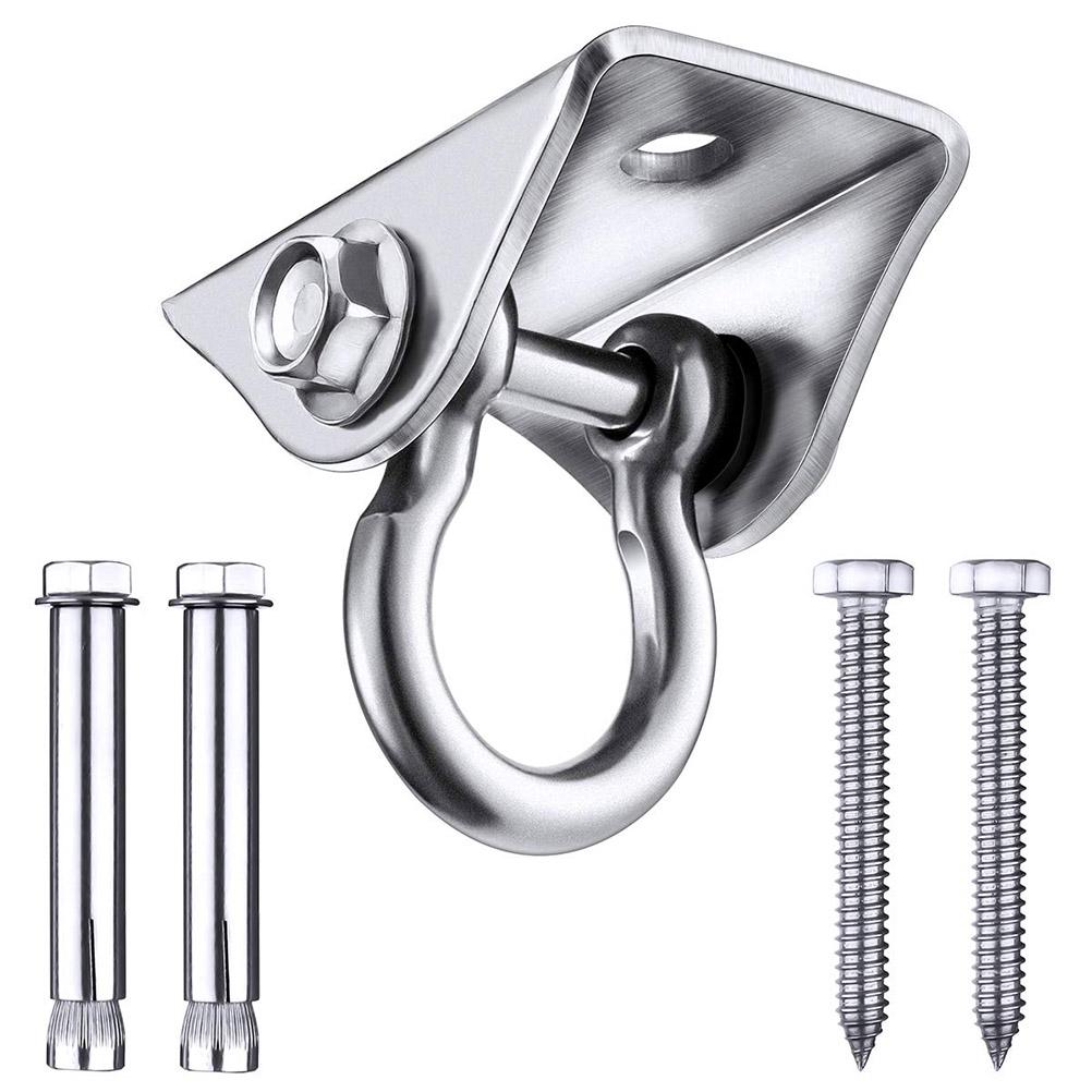 360 Degrees Rotate Swing Hangers Suspension Hooks Kit Stainless Steel Hammock Fixed Accessories for Indoor Outdoor