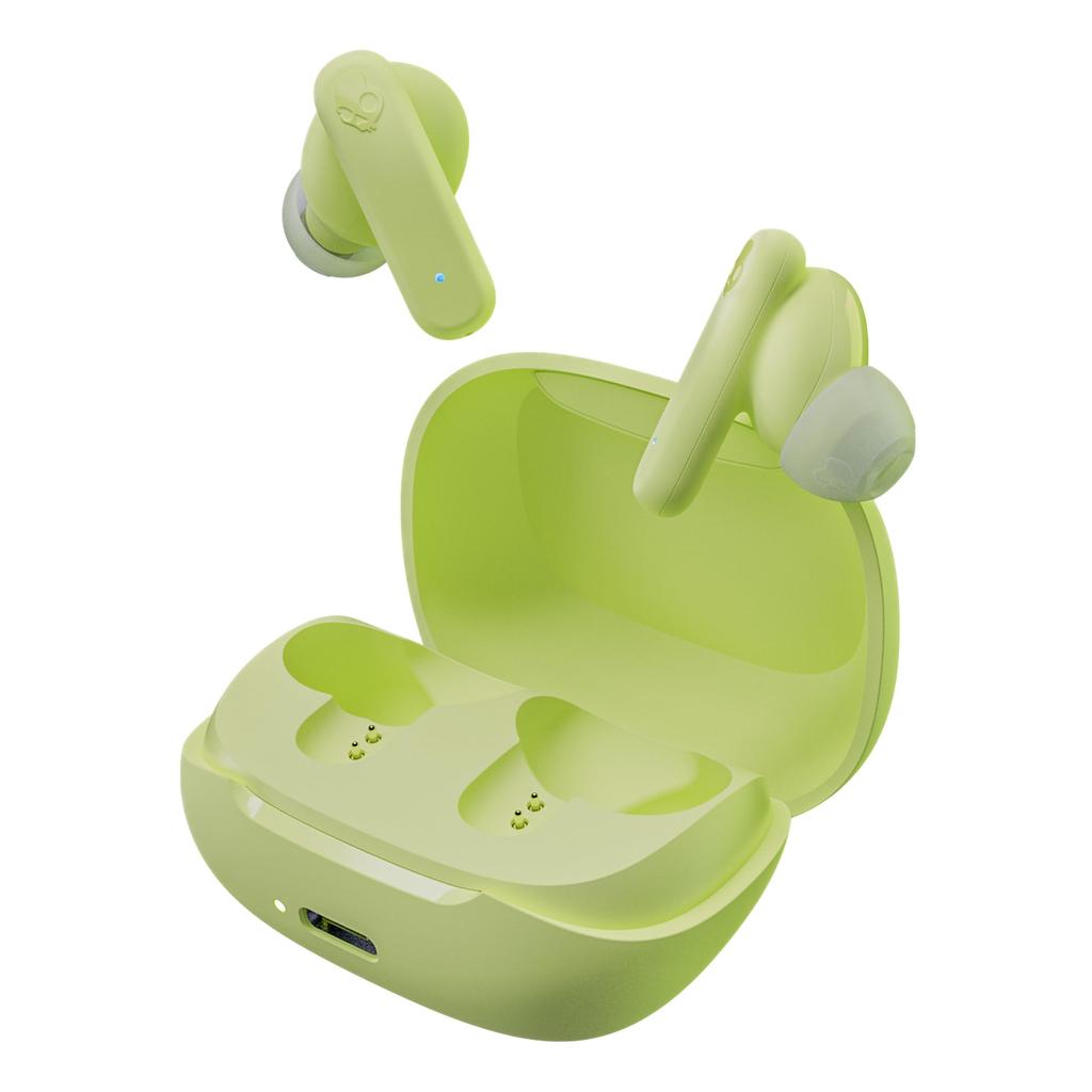 Official Skullcandy Buds Wireless Bluetooth with Deep Up To 20 Hours of IPX4 Includes Original Sticker Store Smokin' Earbuds, 5.2 Mic, Bass,